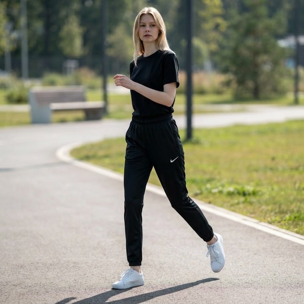 Nike Dri-FIT Tapered Training Joggers Women Medium Black Excellent Activewear